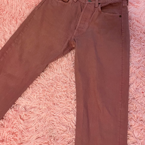 Vintage Levi’s 501 Pink Straight Jeans - Picture 4 of 6